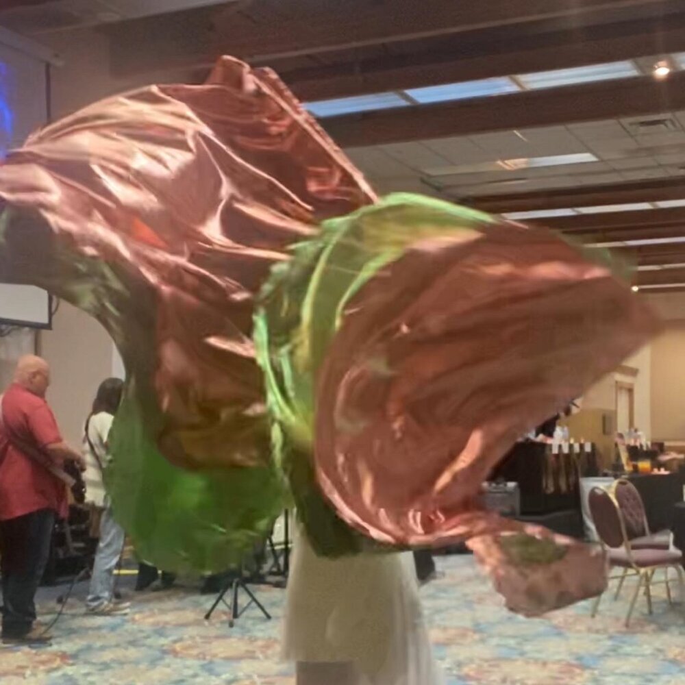 *Refiner's Fire Rose Gold Metallic Worship Banner Flags Set of 2 Made To Order - Picture 5 of 12